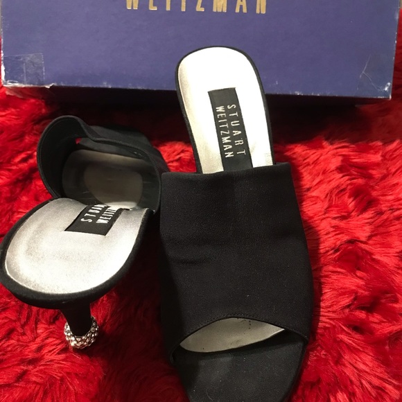 Stuart Weitzman Black jeweled heel Shoes, size 8 - Picture 8 of 10